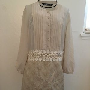 Cream business dress